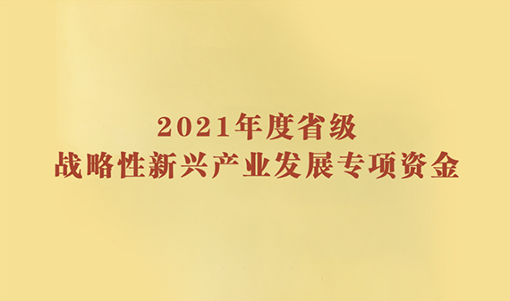 公司获得2021年度江苏省战略性新兴产业发展专项资金